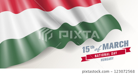 Hungary national day vector banner, greeting card Hungary national day vector banner, greeting card 123072568