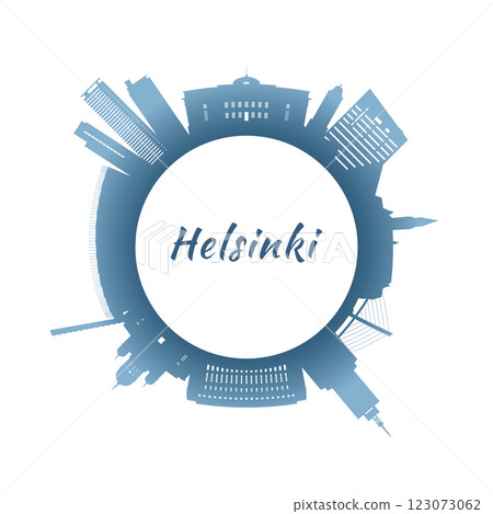 Helsinki skyline with colorful buildings. 123073062