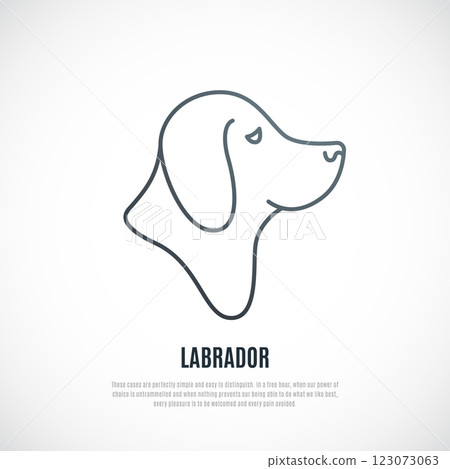 Labrador dog in simple line style. 123073063