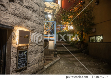 神樂坂藝妓道夜景(熱海階梯) 神樂坂藝妓道夜景(熱海階梯) 123073206