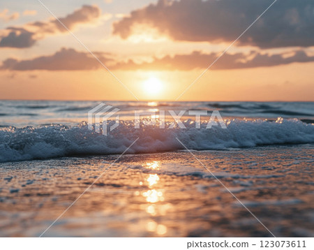 海上日落AI影像 123073611