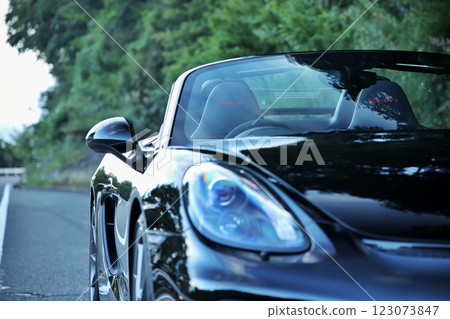 Headlights of a black convertible Headlights of a black convertible 123073847