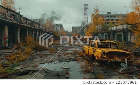 Aftermath of the nuclear disaster at the Chernobyl Nuclear Power Plant 123073961