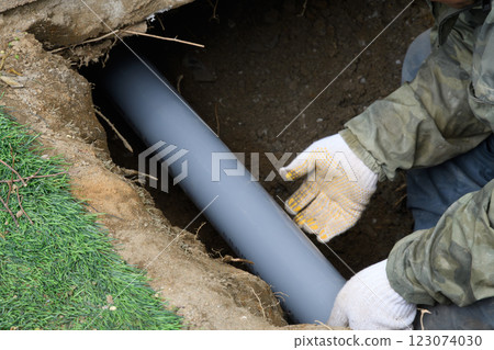 Waterwork construction 123074030
