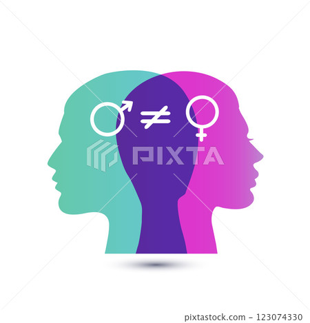 Concept balance man and woman equal 123074330