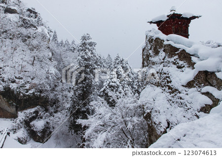 Snowy mountain pagoda Snowy mountain pagoda 123074613