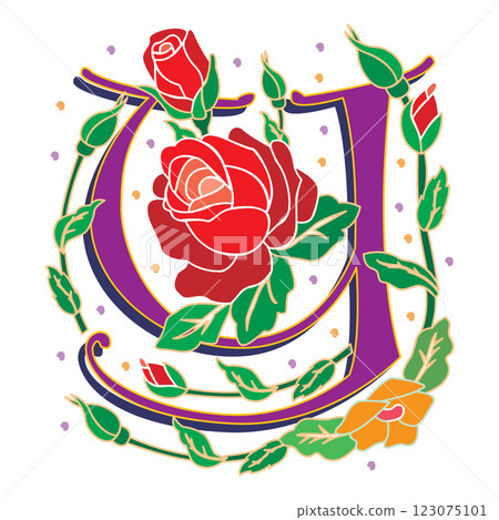 rosette Initial Caps Font Capital Letter Y vector design rosette Initial Caps Font Capital Letter Y vector design 123075101