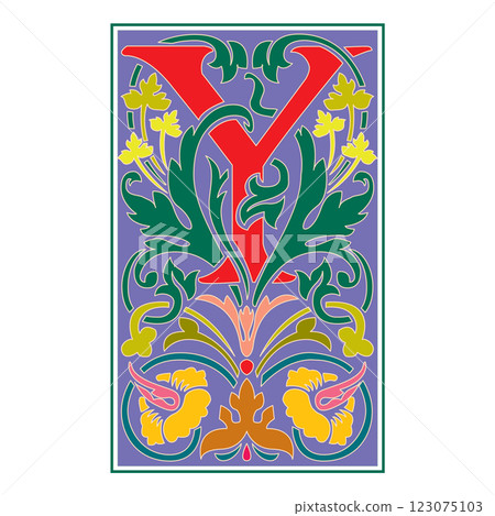 victoriana Initial Caps Font Capital Letter Y vector design victoriana Initial Caps Font Capital Letter Y vector design 123075103