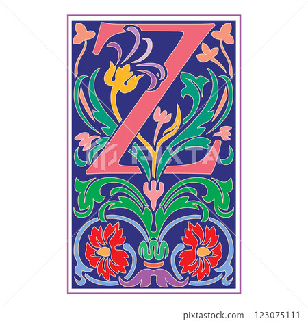 victoriana Initial Caps Font Capital Letter Z vector design victoriana Initial Caps Font Capital Letter Z vector design 123075111