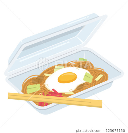 Fried noodles in a pack 123075130