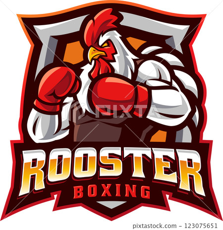 Rooster boxing esport mascot 123075651