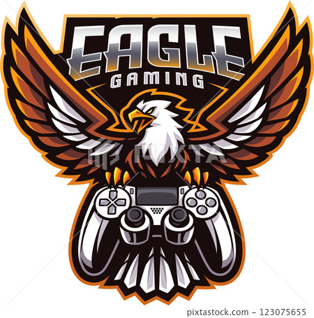 Eagle gaming mascot 123075655