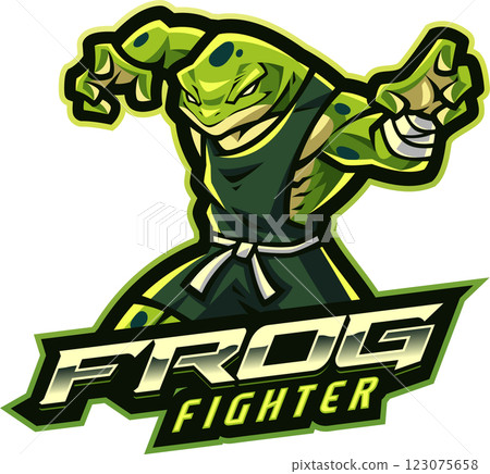 Frog fighter esport mascot 123075658