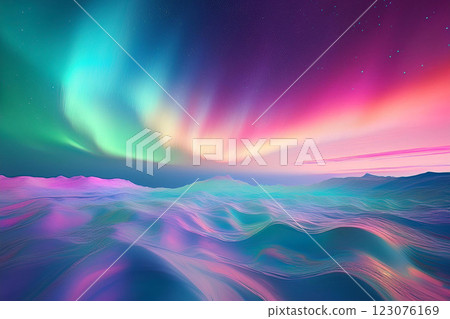 A view of the aurora borealis, the aurora dancing A view of the aurora borealis, the aurora dancing 123076169