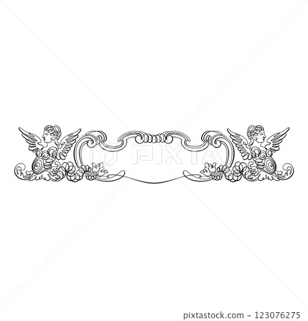 Vintage forged floral classic calligraphic retro vignette scroll frames ornamental design elements black set isolated vector Vintage forged floral classic calligraphic retro vignette scroll frames ornamental design elements black set isolated vector 123076275