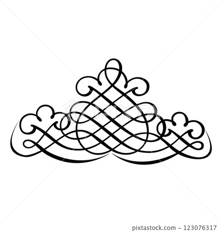 Abstract arabic Vintage Decorative Calligraphy Ornamental Silhouette symbol for tattoo isolated vector Abstract arabic Vintage Decorative Calligraphy Ornamental Silhouette symbol for tattoo isolated vector 123076317