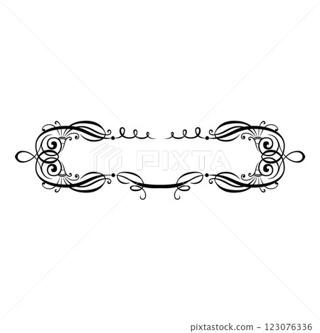 Vintage forged floral classic calligraphic retro vignette scroll frames ornamental design elements black set isolated vector Vintage forged floral classic calligraphic retro vignette scroll frames ornamental design elements black set isolated vector 123076336