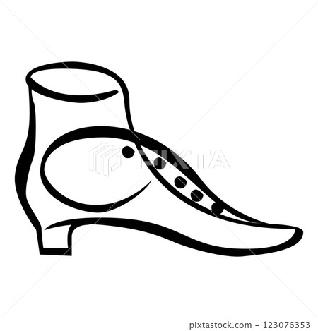 Vintage forged shoes classic calligraphic retro vignette ornamental design elements black set isolated vector 123076353