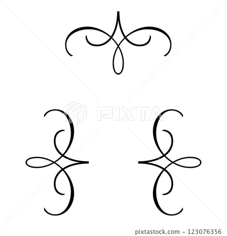 Abstract arabic Vintage Decorative Calligraphy Ornamental Silhouette symbol for tattoo isolated vector 123076356