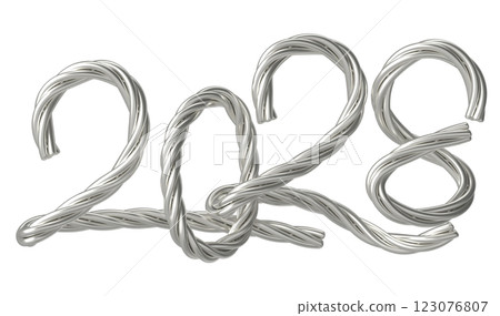 Happy New Yeae Number 3D Render Happy New Yeae Number 3D Render 123076807