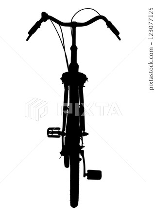 Pink retro bicycle, front view. Brown leather saddle and handles. Vintage look city bike. Png isolated on transparent background Pink retro bicycle, front view. Brown leather saddle and handles. Vintage look city bike. Png isolated on transparent background 123077125