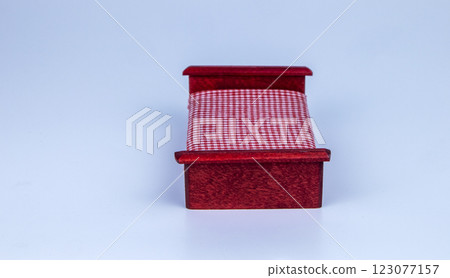 doll wooden mahogany furniture on a white background, isolated doll wooden mahogany furniture on a white background, isolated 123077157