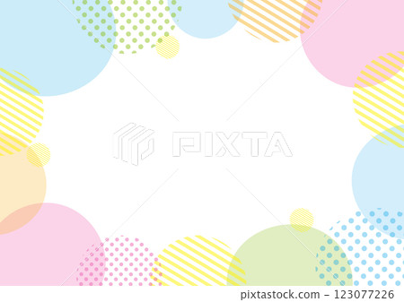 Cute hand-drawn polka dot frame, spring background illustration 02 Cute hand-drawn polka dot frame, spring background illustration 02 123077226