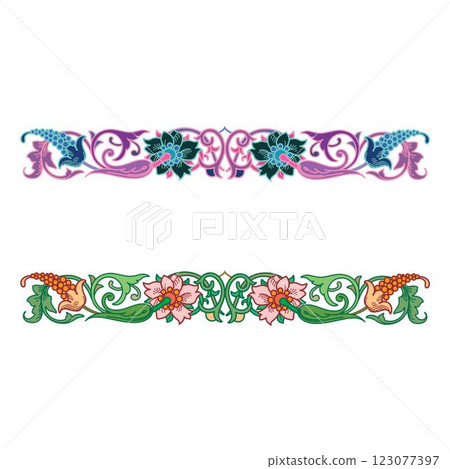 Retro design original floral vintage emblems chalkboard set isolated vector 123077397
