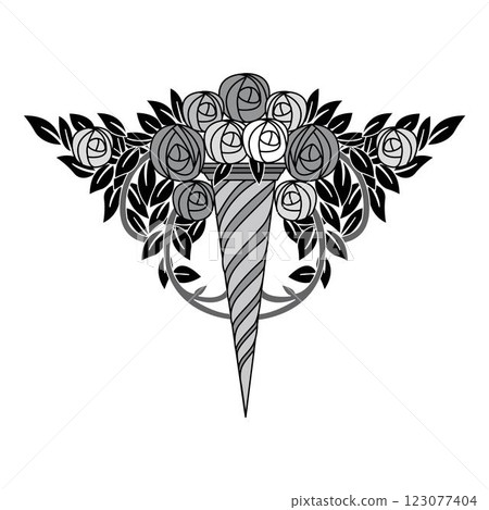 Retro design original floral vintage emblems chalkboard set isolated vector Retro design original floral vintage emblems chalkboard set isolated vector 123077404