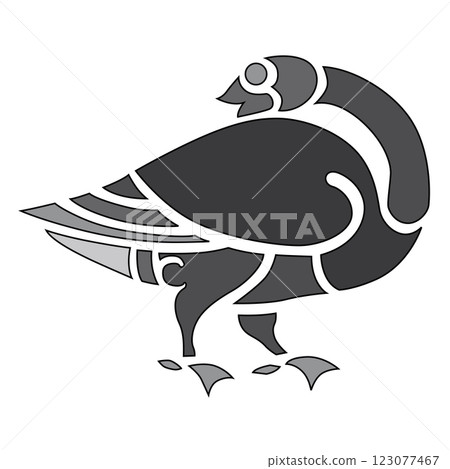 old world Vintage ornament geese Celtic decorative isolated vector old world Vintage ornament geese Celtic decorative isolated vector 123077467