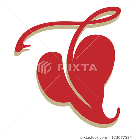 Red and gold leaf Design Ornament set isolated vector Red and gold leaf Design Ornament set isolated vector 123077524
