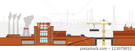 Construction lifting crane. 123079051