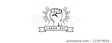 Labor day fist icon. Labor day fist icon. 123079058