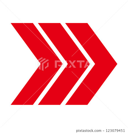 白色背景上簡單的向右紅色箭頭 白色背景上簡單的向右紅色箭頭 123079451
