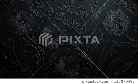 AI Image: Black wallpaper with subtle patterns 123079492