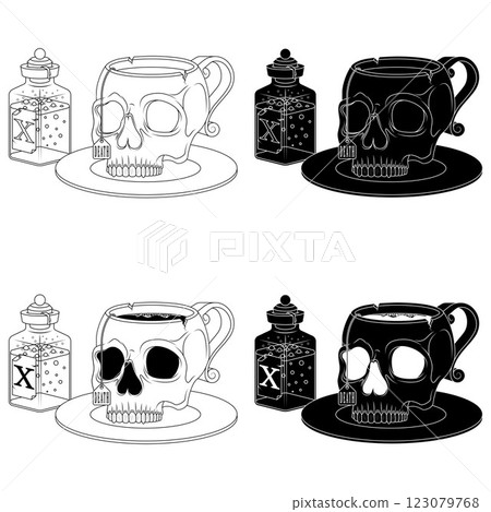 Demonic Drink Mug Skull Shaped Magic Potion Cup Demonic Drink Mug Skull Shaped Magic Potion Cup 123079768