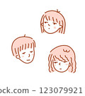 vector set of girl 123079921