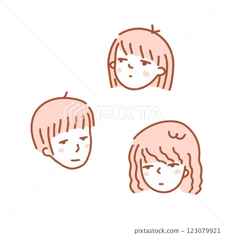 vector set of girl 123079921