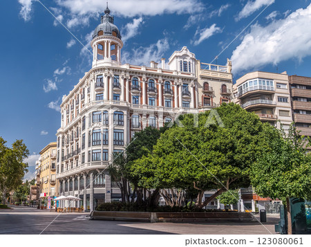 Elegant Historic Building Architecture In Santo Domingo Plaza, Murcia, Spain Elegant Historic Building Architecture In Santo Domingo Plaza, Murcia, Spain 123080061