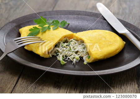 銀魚煎蛋 銀魚煎蛋 123080070