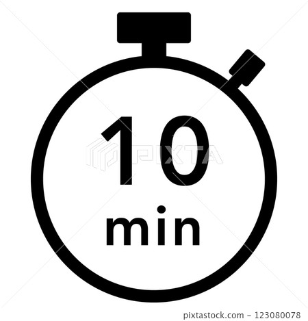 10 minutes stopwatch icon 123080078