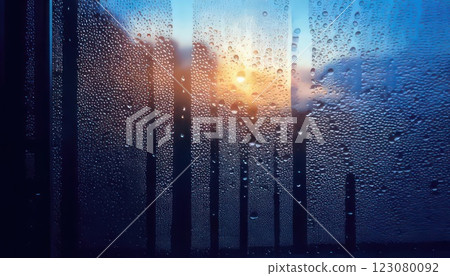 AI 圖片:沾滿水滴的窗玻璃 AI 圖片:沾滿水滴的窗玻璃 123080092