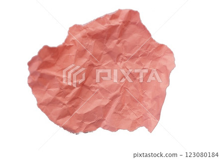 Wrinkled or crumpled pink paper texture used as a white paper background texture in design Wrinkled or crumpled pink paper texture used as a white paper background texture in design 123080184