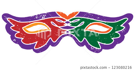 carnival mask on white background 123080216