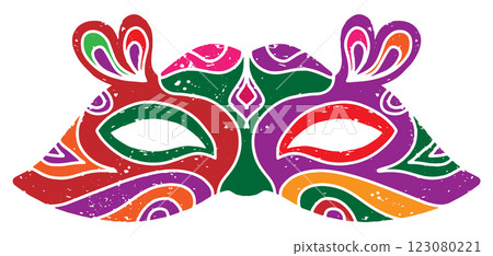 mexican mask with feathers 123080221