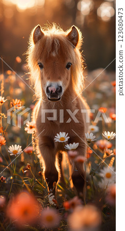 Foal, horse, veterinary, ranch, farm 123080473
