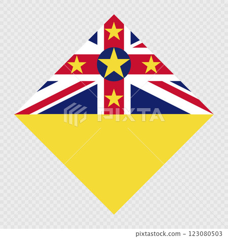 Niue rhombus flag. Vector illustration. Niue rhombus flag. Vector illustration. 123080503