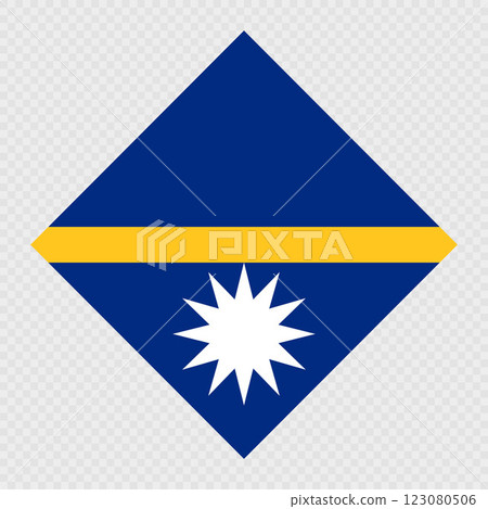 Nauru rhombus flag. Vector illustration. Nauru rhombus flag. Vector illustration. 123080506