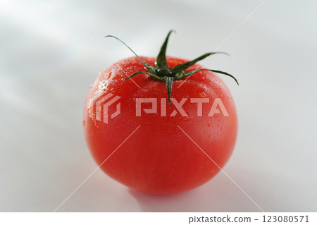 Tomato with water drops (white background) Tomato with water drops (white background) 123080571