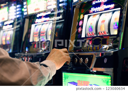 Pachinko slot machines 123080634